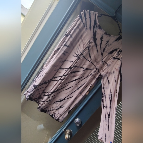 Tie dye long sleeve tunic dress - Picture 3 of 3